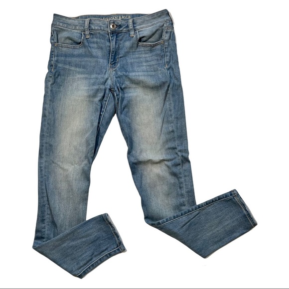 American Eagle Outfitters Denim - American Eagle Blue Jeans Light Wash Jeggings Stretch 10 Long
